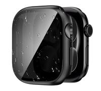 Kamita Waterproof Privacy Screen Protector Case for Apple Watch Series 11/Series 10 46mm, PC Bumper Cases with Anti-Spy Tempered Glass Film, Full-Body Protective Cover for iWatch11/iWatch10 (Black)
