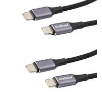KamKorda 2m USB C to USB C Cable 2m | 2 Pack | usbc to usbc cable 60W | for iPhone 15 Samsung Galaxy S23 MacBook Pro 2021 iPad Air 5