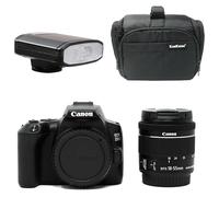 KamKorda Camera Bag + Flash + 250D DSLR Camera + 18-55 f/4-5.6 Lens, 24.1 megapixels, APS-C / 22.3 x 14.9 mm CMOS sensor, Touchscreen, UHD 4K Video, Built-in WiFi/Bluetooth + 2 Year Warranty