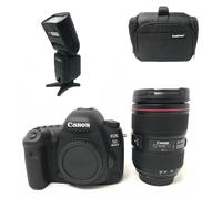 KamKorda Camera Bag + Flash + 5D Mark IV DSLR Camera + EF 24-105mm f/4L IS II USM lens,30.4MP Full-Frame CMOS Sensor, DIGIC 6+ Image Processor + 2 Year Warranty