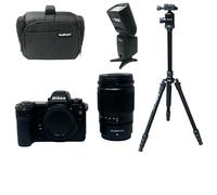 KamKorda Camera Bag + Flash + Tripod + Z6 III Mirrorless Digital Camera with Z 24-200mm f/4-6.3 VR Lens, 24.5MP Partially-Stacked CMOS Sensor, 6K Raw Video + 2 Year Warranty