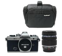 Kamkorda Camera Bag + OM-3 Mirrorless Camera with 12-45mm lens, 20MP Stacked BSI Live MOS MFT Sensor, TruePic X Engine, 3.0" 1.62m-Dot Swivel Touchscreen LCD + 2 Year Warranty