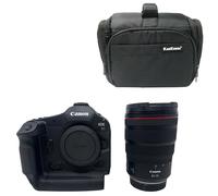 KamKorda Camera Bag + R1 Mirrorless Digital Camera + RF 24-70mm f/2.8L IS USM, 24MP Full Frame stacked CMOS Sensor, Cross-type AF Professional Photography - 2 Year Warranty