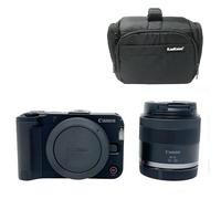 KamKorda Camera Bag + R50 V Mirrorless Digital Camera Body + RF-S 14-30mm f/4-6.3 IS STM PZ Lens for Content Creators and Vloggers, 24.2MP APS-C CMOS Sensor + 2 Year Warranty