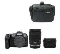 KamKorda Camera Bag + R8 Mirrorless Digital Camera Body + Adapter + RF 24-105mm f/4-7.1 IS STM Lens, 32.5MP APS-C CMOS Sensor, 4K60 10-Bit Video + 2 Year Warranty