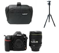 KamKorda Camera Bag + Tripod + D850 DSLR Camera + AF-S NIKKOR 24-120mm f/4G ED VR Lens, 45.7MP FX-Format BSI CMOS Sensor, EXPEED 5 Image Processor, 3.2" Tilting Touchscreen LCD + 2 Year Warranty