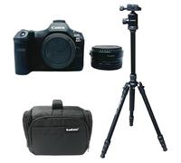 KamKorda Camera Bag + Tripod + EF-EOS R mount adapter + EOS R5 Mark II Mirrorless Digital Camera Body Only, 45MP Full-Frame Stacked BSI CMOS Sensor, DIGIC Accelerator Processing + 2 Year Warranty