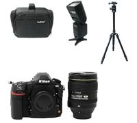 KamKorda Camera Bag + Tripod + Flash + D850 DSLR Camera + AF-S NIKKOR 24-120mm f/4G ED VR Lens, 45.7MP FX-Format BSI CMOS Sensor, EXPEED 5 Image Processor, 3.2" Touchscreen LCD + 2 Year Warranty