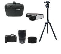 KamKorda Camera Bag + Tripod+Flash RP Mirrorless Digital Camera + RF24-240mm f/4-6.3 Lens + EF R mount adapter, 26.2MP Full-Frame CMOS Sensor, DIGIC 8 Image Processor