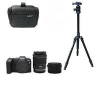 KamKorda Camera Bag + Tripod + RP Mirrorless Digital Camera Body + EF R mount adapter + RF 24-105mm f/4-7.1 IS STM Lens, 26.2MP Full-Frame CMOS Sensor DIGIC 8 Image Processor