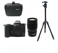 KamKorda Camera Bag + Tripod + Z7 II Mirrorless Digital Camera with Z 24-200mm f/4-6.3 Lens, 45.7MP FX-Format BSI CMOS Sensor, UHD 4K60 Video, Touchscreen LCD + 2 Year Warranty