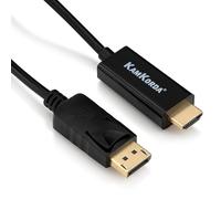 KamKorda HDMI to DisplayPort Cable Adapter, 1.8m Gold-Plated HDMI to DP Male/Male Cable, Adapter for PC, Laptop to Monitor, TV, Projector