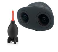 KamKorda Lens Dust Air Blower + RF-S 3.9mm f/3.5 STM Dual Fisheye 3D VR Camera Lens | RF-S Mount Lens, Captures Stereoscopic 3D 180° VR imagery + 2 Year Warranty