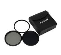 KamKorda Lens Filter Kit 46mm for Nikon, Canon and other branded DSLR Camera Lens 1x UV Filter / 1x Circular Polarizer Filter / 1x Neutral Density NDX8 Filter - Includes Storage Case Pouch