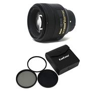KamKorda Lens Filter Kit 67mm + AF-S 85mm f/1.8G ED Camera Lens, F-Mount Lens/FX Format, Aperture Range: f/1.8 to f/16, Silent Wave Motor AF System + 2 Year Warranty