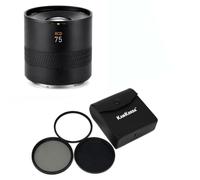 KamKorda Lens Filter Kit 72mm + Hasselblad XCD 75mm f/3.4 P Camera Lens, Medium Format, 59mm (Full-Frame Equivalent), Aperture Range: f/2.5 to f/32 + 2 Year Warranty