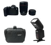 KamKorda Pro Bag + Flash with R6 Mark III Mirrorless Camera + RF 24-105mm f/4-7.1 IS STM Lens + EF-EOS R mount adapter with 32.5MP Full-Frame CMOS Sensor and 7K Video 2 Year Warranty