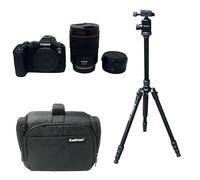 KamKorda Pro Bag + Tripod with R6 Mark III Mirrorless Camera + RF 24-105mm f/4-7.1 IS STM Lens + EF-EOS R mount adapter with 32.5MP Full-Frame CMOS Sensor and 7K Video 2 Year Warranty