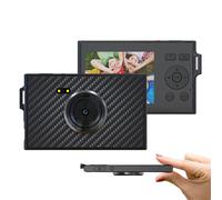 Ultra-Thin Digital Camera, 7.5mm Slim Pocket Design, 16X Zoom Compact Device with Anti-Shake, Lightweight HD Video Recorder for Travel, Vlogging and Photography (Black)