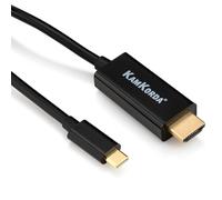 KamKorda USB-C to HDMI Cable 2M, 4K@60Hz Type-C Video Cable for MacBook Pro, iPad Pro, Galaxy S22, Huawei, Chromebook, Steam Deck, Laptop to TV, Monitor, Projector, Plug and Play