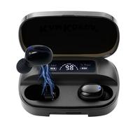 KamKorda Wireless Earbuds | Bluetooth Earphones | In Ear Headphones Wireless Mini Lightweight Built in Mic Premium Sound with Charging Case | Black