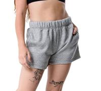 Kamo Fitness CozyTech Sweat Shorts Women High Waisted Lounge Comfy Casual with Pockets, Heather Grey, L