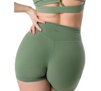 Kamo Fitness Featherlite Enhance 6" Women's Biker Shorts - No Front Seam, Soft, Butt-Lifting, High Waisted, Loden Frost, S