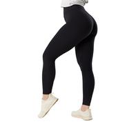 Kamo Fitness High Waisted Yoga Pants 25" Inseam Serenity Leggings No Front Seam Soft Workout Tights - Black - XL