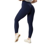 Kamo Fitness Serenity No Front Seam Leggings 25" Inseam Yoga Pants High Waisted Soft Workout Tights, Inkwell, M