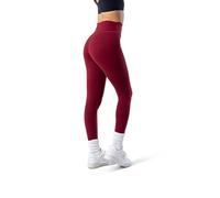 Kamo Fitness Serenity No Front Seam Leggings 25" Inseam Yoga Pants High Waisted Soft Workout Tights, Ruby Wine, M