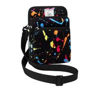 KAMO Multifunction Phone Bag One Shoulder Phone Waist Bag Diagonal Cross Bag, Black-Graffiti, One Size