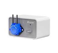 Kamoer M1-NKP Small peristaltic Pump 12V with Low Flow 5-30ml/min Adjustable Speed Liquid dosing Pump Perx tubing Long Lifetime for lab Factory Home with Power Adapter(ID2xOD4)