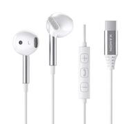 Kamon USB C DAC Earbuds, 14.2mm Dynamic Driver, HD Microphone, 3-Button Volume Control, Semi in-Ear Wired Earphones for iPhone 17/16/15, Samsung Galaxy, Pixel and iPad