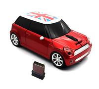 Kamouse Wireless Car Mouse, Super Cute Car Shaped Mouse USB Computer Optical Gaming Mice with Mini Receiver for PC Notebook Window