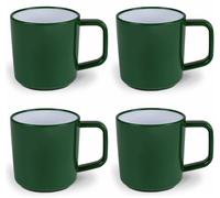 Kampa Dometic Fern Green ABS Plastic Anti-Slip 4pc Mug Tableware Set
