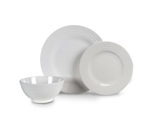 Kampa Blanco Design 12 piece Melamine Dinner Picnicware Set