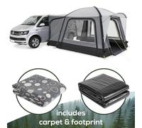 KAMPA CROSS AIR AWNING LOW CAMPERVAN DRIVE AWAY PACKAGE & CARPET & FOOTPRINT