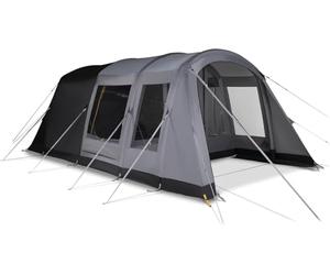 KAMPA Dawlish Air Inflatable Family Tent - Large Family Camping Tunnel Tent with Large Canopy, Darkened Bedroom, 3-Zone Layout with Ecnlosed Porch Area & 150D Ripstop Polyester