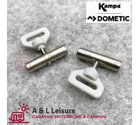 Kampa 6mm Awning Stopper - Twin Pack (Silver, Metal, Powder-Coated)