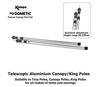 Kampa Dometic DELUXE Aluminium King Canopy Awning Poles Set - Adjustable Height