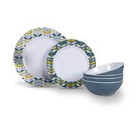 Kampa Dometic Flora 12pc Tableware Set