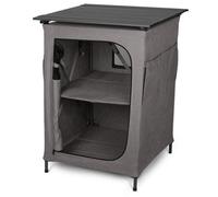 Kampa Hollow Camping Cupboard Folding Storage Unit With 2 Shelves, Side Table Function, 30Kg Capacity, Lightweight Portable
