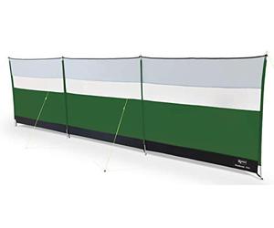 Kampa Steel 4 Pole Windbreak with Window, 5m x 1.4m Windbreaker Sun Shelter Privacy Screen for Outdoor Camping Festival Garden with Guy Lines, Pegs and Carry Bag