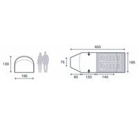 Kampa - Wanderlight 02 - 2-person tent grey