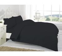 Kampala Hill 100% Egyptian Cotton Duvet Cover Set 200 Thread Count Black Double Bedding