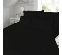 Kampala Hill 180 Thread Count Duvet Cover Set Bedding Black Double