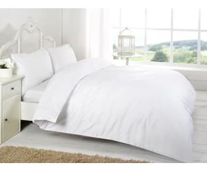 Kampala Hill 200 Thread Count Super King Flat Sheet Combed Egyptian Cotton White