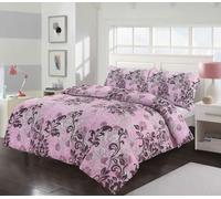 Kampala Hill Amelia Lilac Floral Duvet Cover Set Bedding Quilt Cover Set, Super King