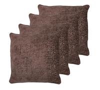 Kampala Hill Belmont Cushions with Covers Set of 2 Chenille Texture Filled Square Cushion Knife-Edge Finish Decorative 55x55cm Dusky