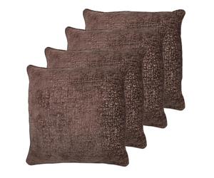 Kampala Hill Belmont Cushions with Covers Set of 2 Chenille Texture Filled Square Cushion Knife-Edge Finish Decorative 55x55cm Dusky